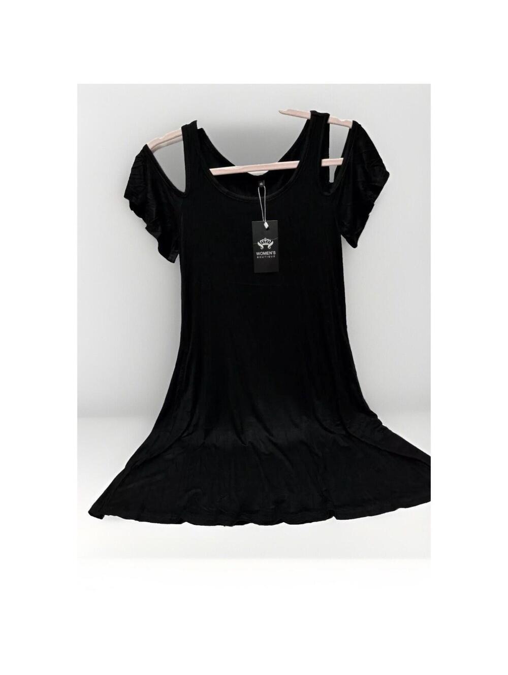 Women's XS Black Casual Summer Dress – Comfortable and Stylish New
